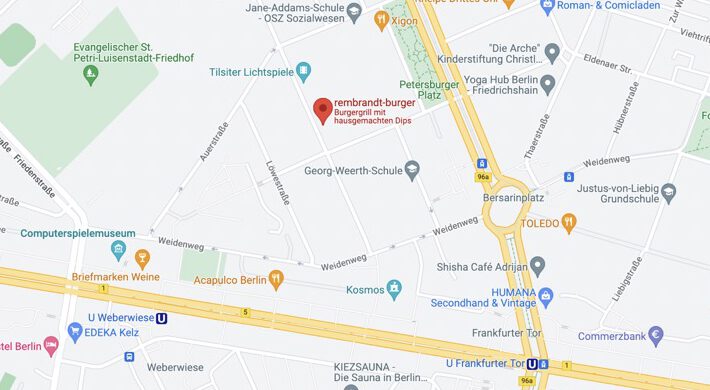 Map to rembrandt burger